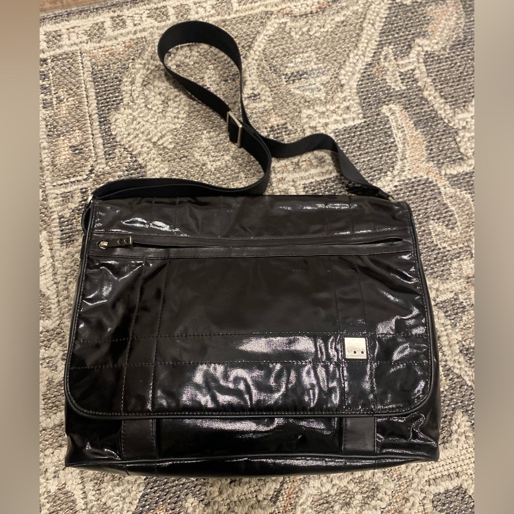 Knomo‎ London Black Faux Leather Laptop Bag